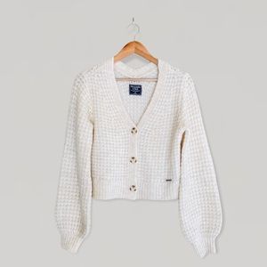 Abercrombie V-neck Cardigan Cream XS